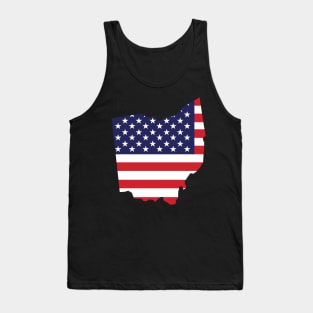 Ohio State Shape Flag Background Tank Top